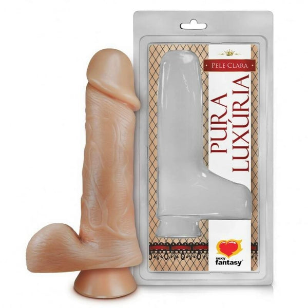 Pênis com Escroto e Ventosa 18 x 4,4 cm da Sexy Fantasy é ideal para quem busca uma experiência mais intensa e visualmente impactante. Com veias marcadas, glande saliente e escroto volumoso, ele entrega máximo realismo. A base com ventosa garante liberdade total para explorar posições sem o uso das mãos.