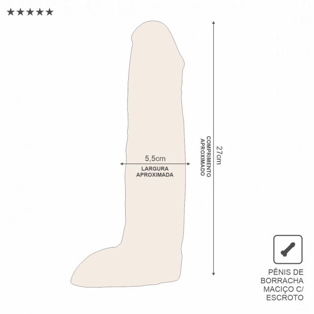 Penis (Pau) Gigante de Borracha com Escroto 27 x 5,5 cm Sexy Fantasy modelo PA023

Palavra-chave principal:
pênis de borracha com escroto 27 cm

Palavras-chave relacionadas:
consolo grande Sexy Fantasy, pênis realístico XXL, brinquedo erótico com escroto, pênis gigante de borracha, consolo 27 cm, pênis 5,5 cm de largura