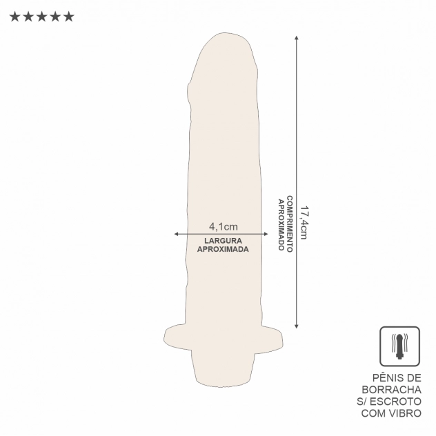 Pênis Vibrador com Glande Coberta - 17,4 x 4,1 cm

O Pênis de Borracha com Vibro 17,4 x 4,1 cm da Sexy Fantasy é ideal para quem busca uma penetração suave com estímulo vibratório contínuo. Seu diferencial está na glande com aparência de prepúcio parcialmente coberta, garantindo mais conforto ao deslizar. Com corpo liso e toque macio, ele é perfeito tanto para iniciantes quanto para quem quer variar as sensações. A vibração é controlada por botão giratório na base.