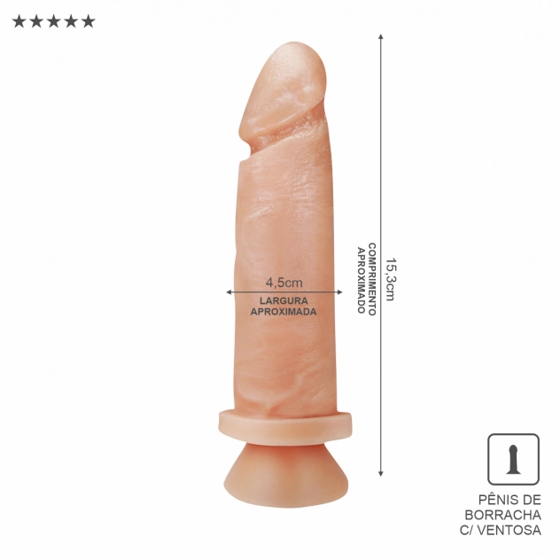 Pênis de borracha com ventosa da Sexy Fantasy, tamanho 15,3cm x 4,5cm, textura realística, com escroto e ideal para uso sem as mãos em superfícies lisas.

Palavra-chave principal:
Pênis de borracha com ventosa

Palavras-chave relacionadas:
prótese peniana com escroto, dildo com ventosa 15cm, consolo realístico Sexy Fantasy, brinquedo erótico com base fixa, pênis artificial 15,3x4,5cm, consolo mãos livres, dildo para fixar na parede, pênis de borracha tamanho médio