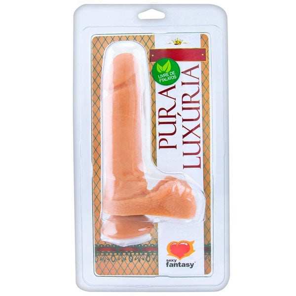 Prótese peniana realística com escroto e ventosa Sexy Fantasy, 17cm de comprimento por 4,5cm de largura, em material macio e com textura que simula veias.

Palavra-chave principal:
Pênis realístico com escroto e ventosa

Palavras-chave relacionadas:
prótese peniana com escroto, consolo com ventosa 17x4,5cm, pênis realístico Sexy Fantasy, brinquedo erótico com escroto, pênis com ventosa para fixação, dildo realístico texturizado, prótese realística com ventosa, pênis 17cm com escroto