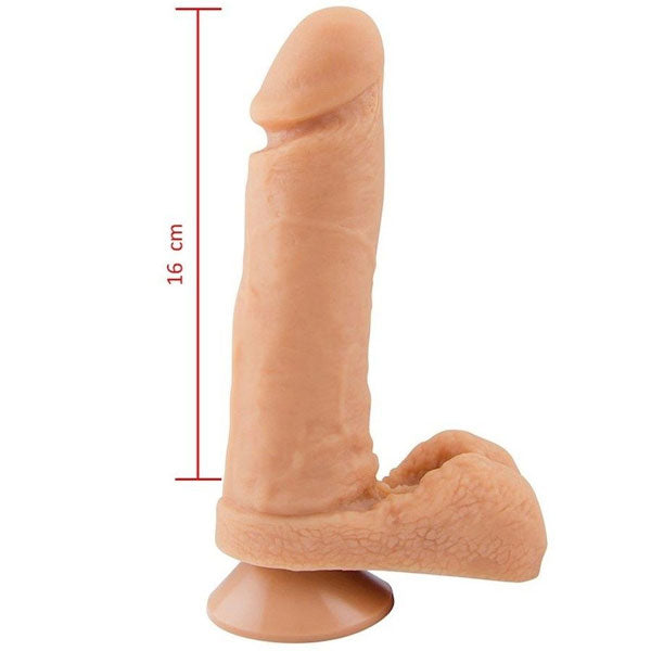 Prótese peniana realística com escroto e ventosa Sexy Fantasy, 17cm de comprimento por 4,5cm de largura, em material macio e com textura que simula veias.

Palavra-chave principal:
Pênis realístico com escroto e ventosa

Palavras-chave relacionadas:
prótese peniana com escroto, consolo com ventosa 17x4,5cm, pênis realístico Sexy Fantasy, brinquedo erótico com escroto, pênis com ventosa para fixação, dildo realístico texturizado, prótese realística com ventosa, pênis 17cm com escroto