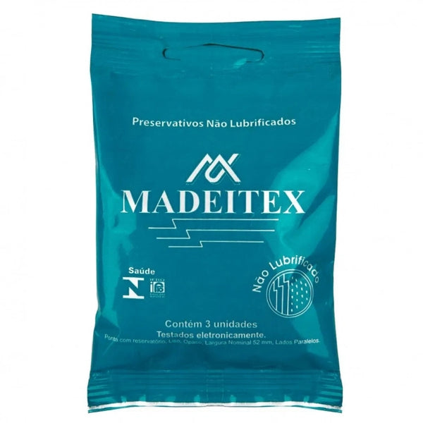 Preservativo Rilex Madeitex não lubrificado com 3 unidades – camisinha seca para exames, fetiches ou uso técnico, com látex resistente e embalagem individual

Palavra-chave principal:
preservativo não lubrificado

Palavras-chave relacionadas:
camisinha seca, preservativo Madeitex, preservativo Rilex, uso técnico, fetiche, proteção sem lubrificante, preservativo para exames, preservativo com 3 unidades, sex shop