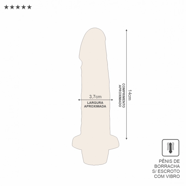 Prótese peniana realística com vibro da Sexy Fantasy, tamanho 14cm x 3,7cm, sem escroto e sem ventosa, ideal para estímulos manuais com textura macia e vibrador interno.

Palavra-chave principal:
Pênis realístico com vibro

Palavras-chave relacionadas:
consolo com vibração 14cm, prótese peniana vibratória Sexy Fantasy, dildo com vibro 14x3,7cm, brinquedo erótico com vibração, consolo realístico com motor interno, pênis de borracha com vibro, vibrador penetrável curto, dildo realístico vibratório